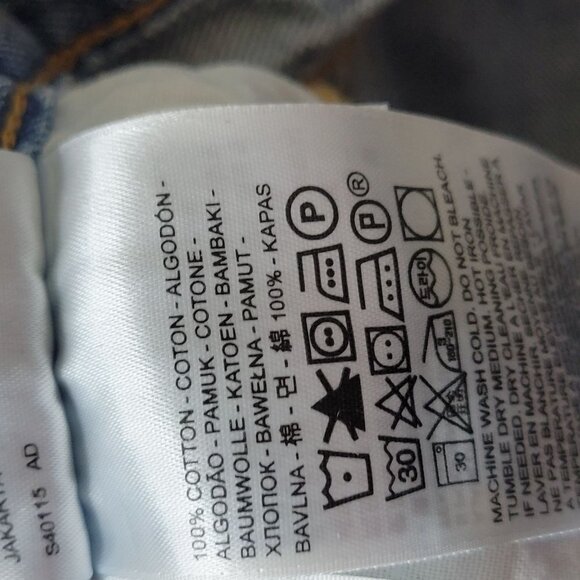 Levis 501 Womens 25 Festival Boho Grunge Distressed High Rise Denim Cutoff Short - Picture 5 of 8